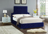 Sedona Contemporary Tufted Velvet Bed with Chrome Legs – Elegant Design for Modern Bedrooms