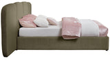 Shiloh Boucle Fabric Bed - Art Deco Elegance for Your Bedroom Retreat with Plush Upholstered Design