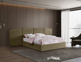 Shiloh Boucle Fabric Bed - Art Deco Elegance for Your Bedroom Retreat with Plush Upholstered Design
