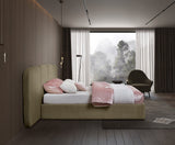 Shiloh Boucle Fabric Bed - Art Deco Elegance for Your Bedroom Retreat with Plush Upholstered Design