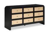 Siena Dresser – Elevate Your Bedroom with Elegant Cane Drawers and Stunning Ash Veneer Finish