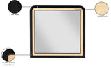 Siena Mirror - Elegant Mid-Century Design with Durable Ash Wood Frame and Striking Cane Detail