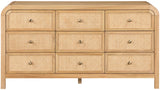 Siena Dresser – Elevate Your Bedroom with Elegant Cane Drawers and Stunning Ash Veneer Finish