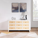 Siena Dresser – Elevate Your Bedroom with Elegant Cane Drawers and Stunning Ash Veneer Finish