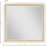 Siena Mirror - Elegant Mid-Century Design with Durable Ash Wood Frame and Striking Cane Detail