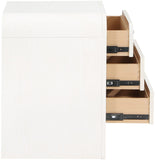 Siena Night Stand - Elegant Mid-Century Design with Cane Drawers and Durable Ash Wood Construction