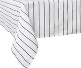 Black and White Striped Cloth Tablecloth