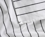 Black and White Striped Cloth Tablecloth