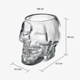 Skull Shot Glasses Set of 6 - 3oz Skull Glasses 3" H