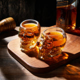 Skull Shot Glasses Set of 6 - 3oz Skull Glasses 3" H