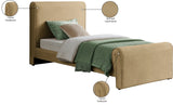 Sloan Velvet Bed: Luxurious Contemporary Design with Curved Headboard for Stunning Bedroom Makeover