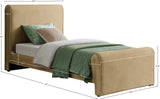 Sloan Velvet Bed: Luxurious Contemporary Design with Curved Headboard for Stunning Bedroom Makeover