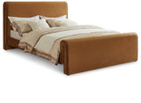 Sloan Velvet Bed: Luxurious Contemporary Design with Curved Headboard for Stunning Bedroom Makeover