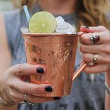 Solid Copper Mule Mug, Copper Handle, 18 oz