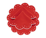 Placemats Round - Scallop Placemat Washable
