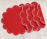 Placemats Round - Scallop Placemat Washable