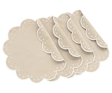 Polka Dot Placemats - Light Beige