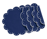Navy and White Trim Placemats