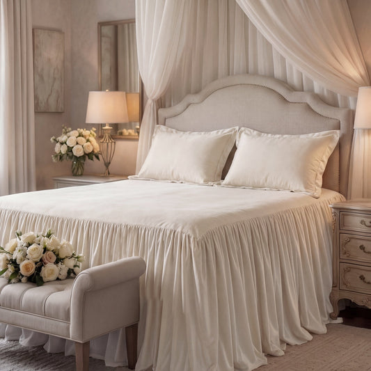 Stella Faux Silk Velvet Bedspread Set