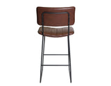 Tribeca 24" Commercial Grade Counter Stool, Cordovan Vegan Leather