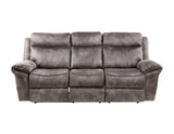 Nashville Manual Reclining Sofa w/Drop-Down Console, Grey