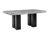 Camila Gray Marble 5-Piece Dining Set (Table & 4 Side Chairs)