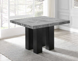 Camila 54 inch Square Gray Marble Top Counter Table