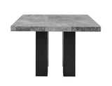 Camila 54 inch Square Gray Marble Top Counter Table