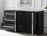 Camila Gray Marble 7-Piece Counter Dining Group (Counter Table & 6 Counter Chairs)