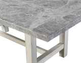Canova 5-Piece 78-inch Gray Marble Dining Set (Table & 4 Side Chairs)