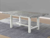 Canova 5-Piece 78-inch Gray Marble Dining Set (Table & 4 Side Chairs)