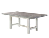 Canova 5-Piece 78-inch Gray Marble Dining Set (Table & 4 Side Chairs)