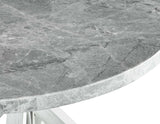 Canova 5-Piece Gray Marble Dining Set (Table & 4 Side Chairs)