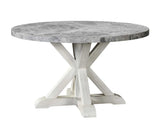 Canova 5-Piece Gray Marble Dining Set (Table & 4 Side Chairs)