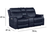 Valencia 3-Piece Dual-Power Ocean Blue Reclining Set (Sofa, Loveseat & Chair)