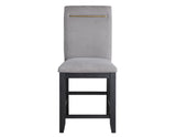 Yves 24" Counter Stool, Grey Upholstered