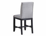 Yves 24" Counter Stool, Grey Upholstered