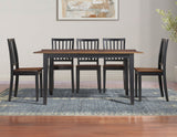 Joplin Solid Wood Farmhouse Chair, Walnut and Ebony Finish