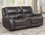 Alexandria 3-Piece Leather Reclining Set Sofa, Loveseat, Recliner, Chocolate