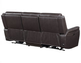 Alexandria 3-Piece Leather Reclining Set Sofa, Loveseat, Recliner, Chocolate