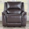 Alexandria Leather Power Reclining, Chocolate