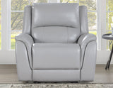 Alexandria 3-Piece Leather Reclining Set Sofa, Loveseat, Recliner, Stone