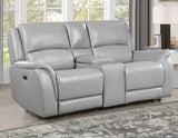 Alexandria 3-Piece Leather Reclining Set Sofa, Loveseat, Recliner, Stone