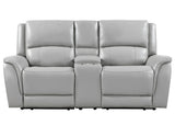 Alexandria 3-Piece Leather Reclining Set Sofa, Loveseat, Recliner, Stone