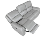 Alexandria 3-Piece Leather Reclining Set Sofa, Loveseat, Recliner, Stone