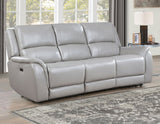 Alexandria 3-Piece Leather Reclining Set Sofa, Loveseat, Recliner, Stone