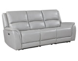 Alexandria 3-Piece Leather Reclining Set Sofa, Loveseat, Recliner, Stone