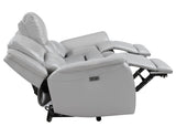 Alexandria Power Leather Reclining Sofa, Stone