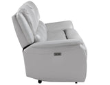 Alexandria 3-Piece Leather Reclining Set Sofa, Loveseat, Recliner, Stone