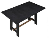 Aubrey 5-Piece 59.5" Counter Dining Set, Black Finish